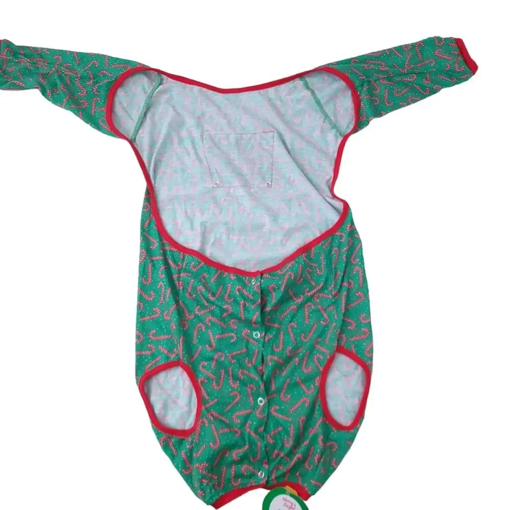 NEW Christmas Dog Pajamas Large Green Red Candy Cane Holiday PJs So Cute!